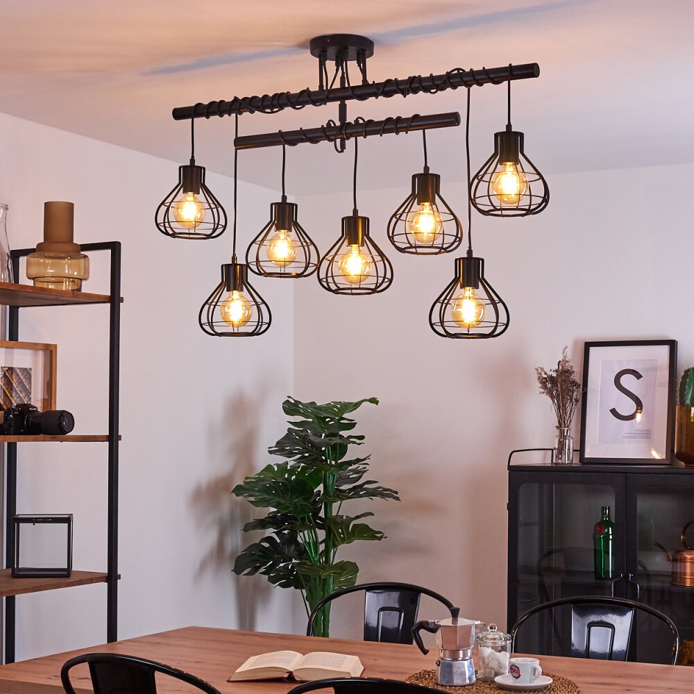 Gainsville Lámpara de Techo Negro, 7 luces main product photo