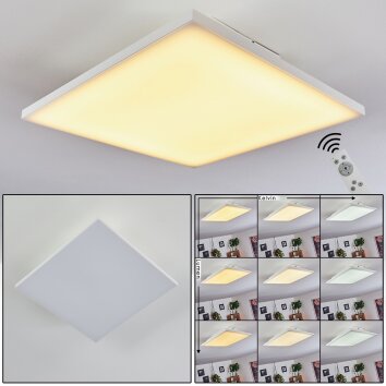 Cor Panel LED Blanca, 1 luz, Mando a distancia