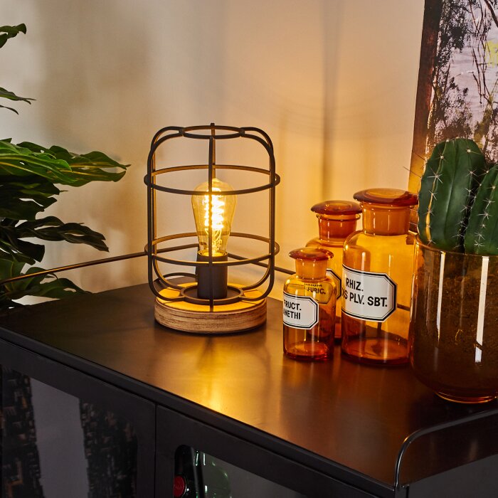 Husvik Lámpara de mesa Madera clara, 1 luz