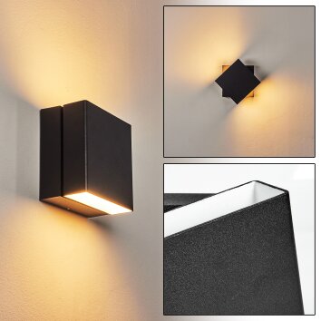 Fontanile Aplique para exterior LED Negro, Blanca, 1 luz