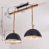 Teneru Lámpara Colgante Madera oscura, Negro, 2 luces