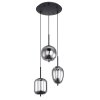 Lámpara Colgante Globo BLACKY Negro, 3 luces