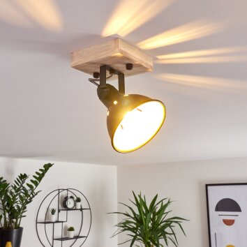 Tina Lámpara de Techo Madera oscura, Negro, 1 luz Tina Lámpara de Techo Madera oscura, Negro, 1 luz