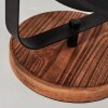 Ogho Lámpara de mesa Madera oscura, Negro, 1 luz