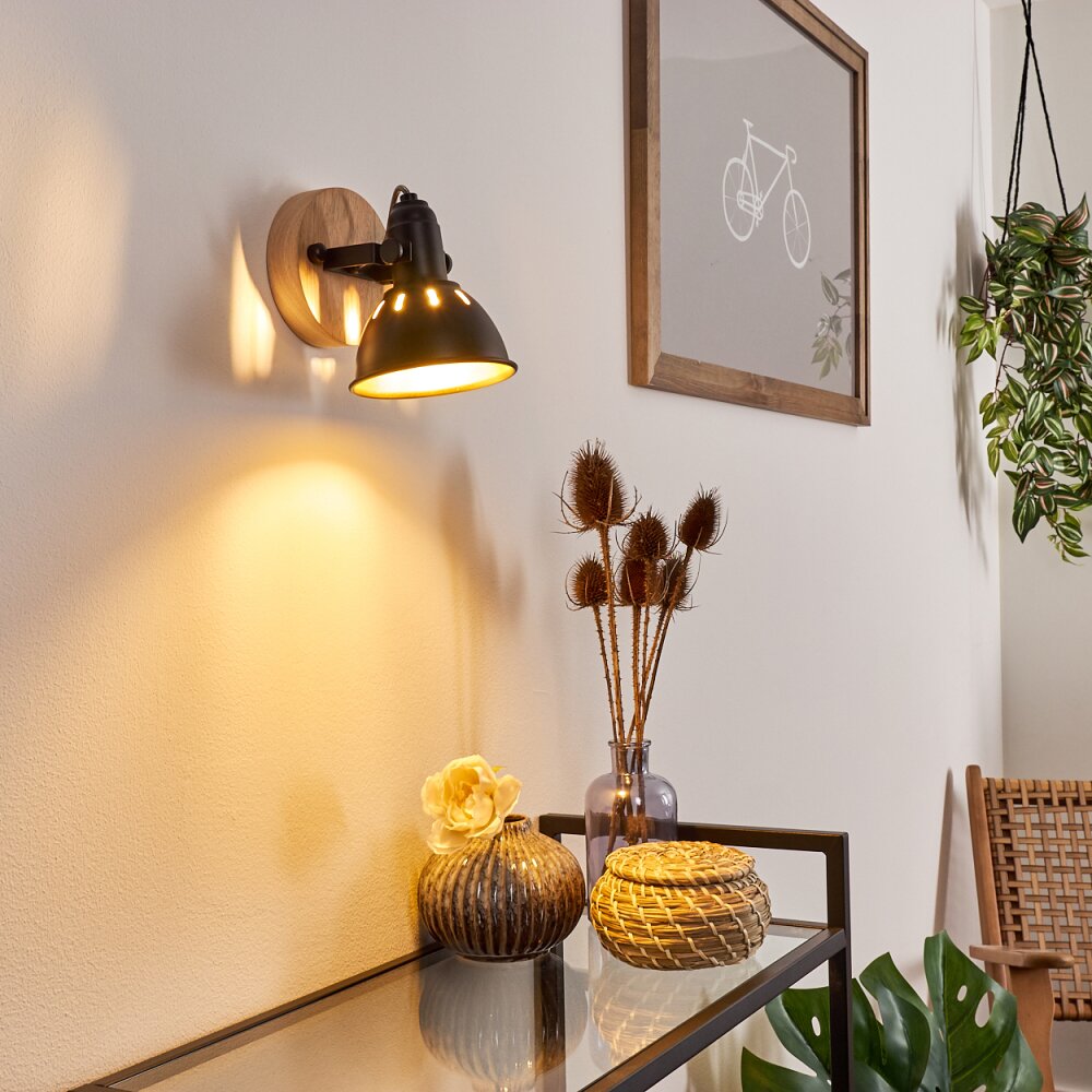 Tina Aplique Madera oscura, Negro, 1 luz main product photo