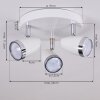 Idlewild Lámpara de Techo LED Cromo, Blanca, 3 luces
