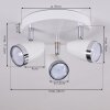 Idlewild Lámpara de Techo LED Cromo, Blanca, 3 luces