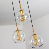 Karo Lámpara Colgante Latón, Negro, 3 luces