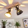 Tina Lámpara de Techo Madera oscura, Negro, 2 luces