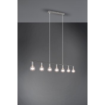 Reality Vannes Lámpara Colgante Níquel-mate, 7 luces