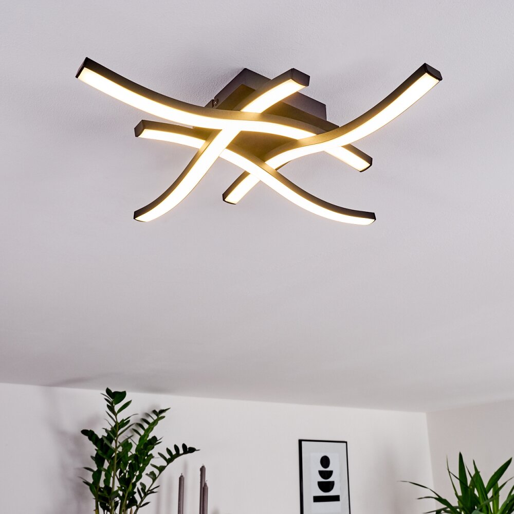 Grossarl Lámpara de Techo LED Negro, 4 luces main product photo