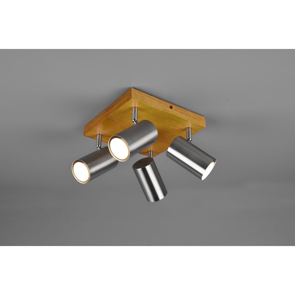 Trio Marley Proyector Madera clara, 4 luces main product photo