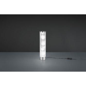 Reality Rico Lámpara de mesa LED Cromo, 1 luz, Mando a distancia, Cambia de color