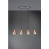 Trio Gaya Lámpara Colgante marrón oscuro, Níquel-mate, 4 luces