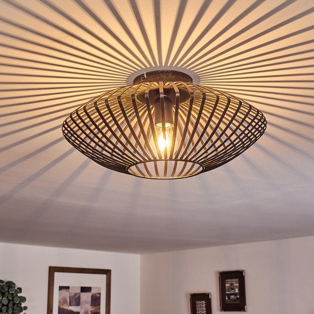 Wemude Lámpara de Techo Negro-dorado, 1 luz main product photo
