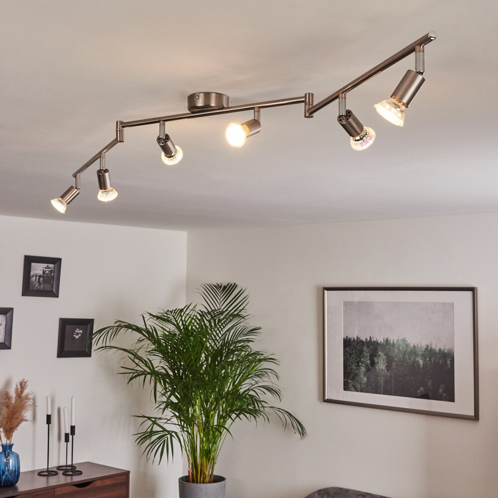 Oula Lámpara de Techo LED Níquel-mate, 6 luces main product photo