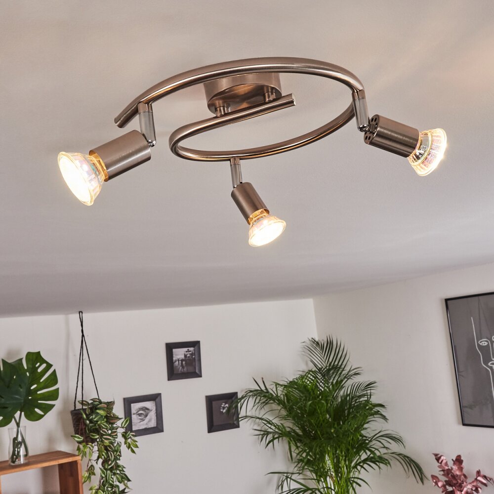 Oula Lámpara de Techo LED Níquel-mate, 3 luces main product photo