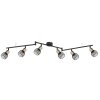 Globo FIASTRA Lámpara de Techo Negro, 6 luces