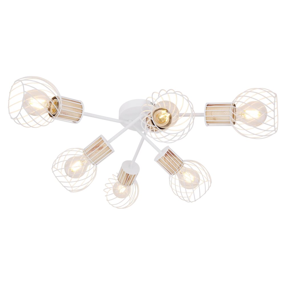 Globo LUISE Lámpara de Techo Blanca, 6 luces main product photo