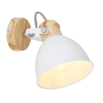 Globo WIHO Proyector Madera oscura, Blanca, 1 luz