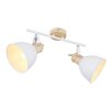 Globo WIHO Proyector Madera oscura, Blanca, 2 luces