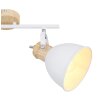 Globo WIHO Proyector Madera oscura, Blanca, 2 luces