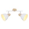 Globo WIHO Proyector Madera oscura, Blanca, 2 luces