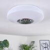 Sambani Lámpara de Techo LED Cromo, Blanca, 1 luz, Mando a distancia, Cambia de color