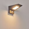 Matlava Aplique para exterior LED Antracita, Blanca, 1 luz, Sensor de movimiento