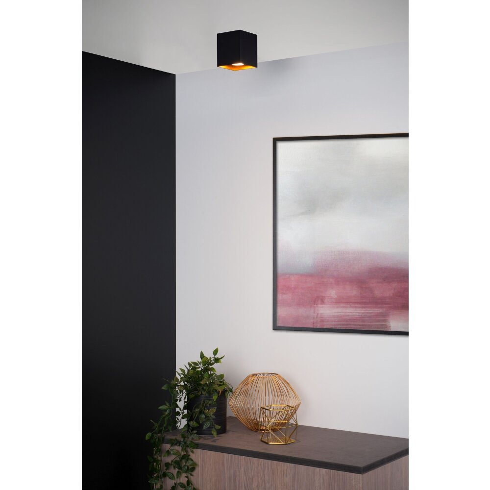 Lucide BIDO Lámpara de Techo Cobre, Negro, 1 luz main product photo