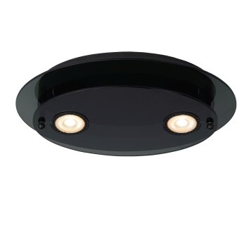 Lucide OKNO Lámpara de Techo Negro, 2 luces