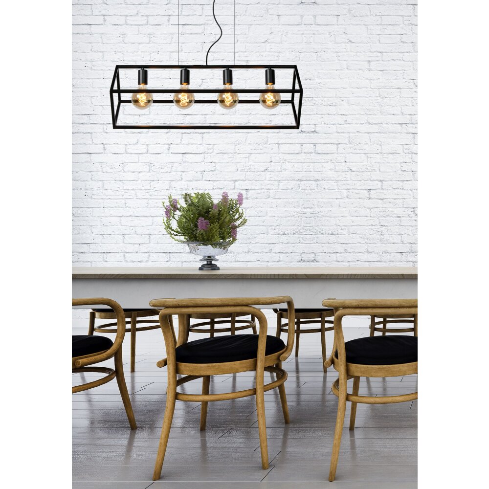 Lucide FABIAN Lámpara Colgante Negro, 4 luces main product photo