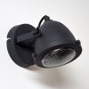 Glostrup Aplique LED Negro, 1 luz