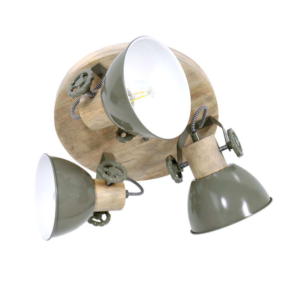 Steinhauer Gearwood Lámpara de Techo Marrón, Verde, 3 luces main product photo