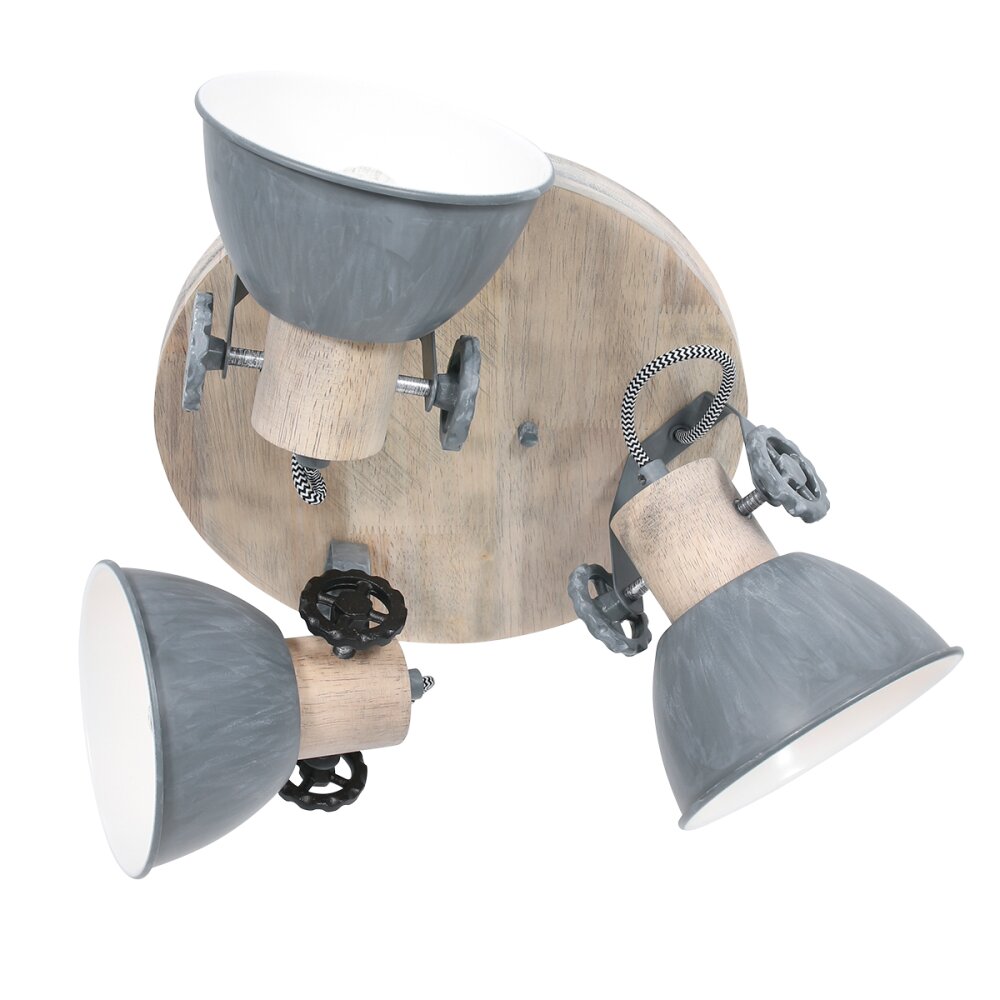 Steinhauer Gearwood Lámpara de Techo Marrón, Gris, 3 luces main product photo