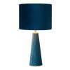Lucide VELVET Lámpara de mesa Azul, Latón, 1 luz