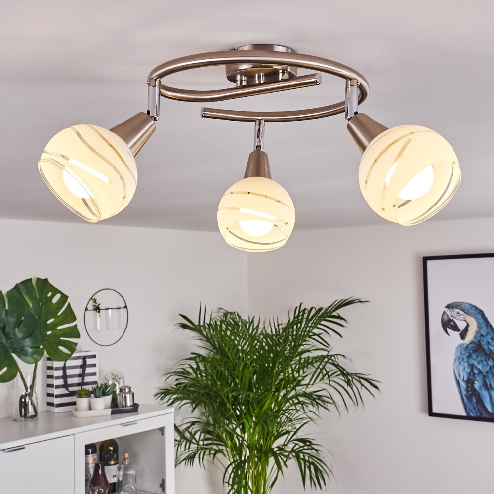 Warga Lámpara de Techo LED Níquel-mate, 3 luces main product photo