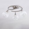 Warga Lámpara de Techo LED Níquel-mate, 3 luces