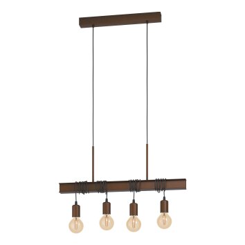 Eglo TOWNSHEND Lámpara Colgante Antiguo, Marrón, 4 luces