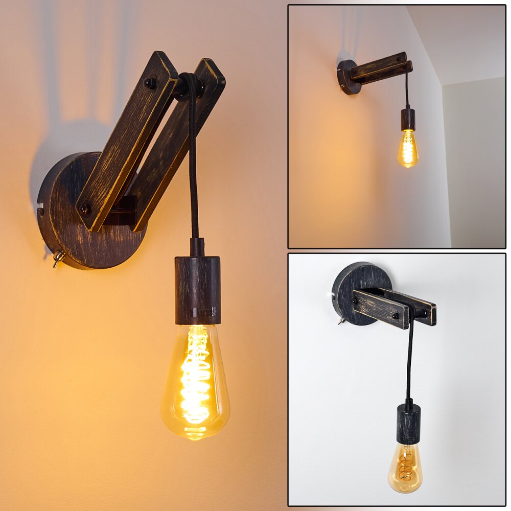 Aarhus Aplique Gris, Negro, 1 luz main product photo