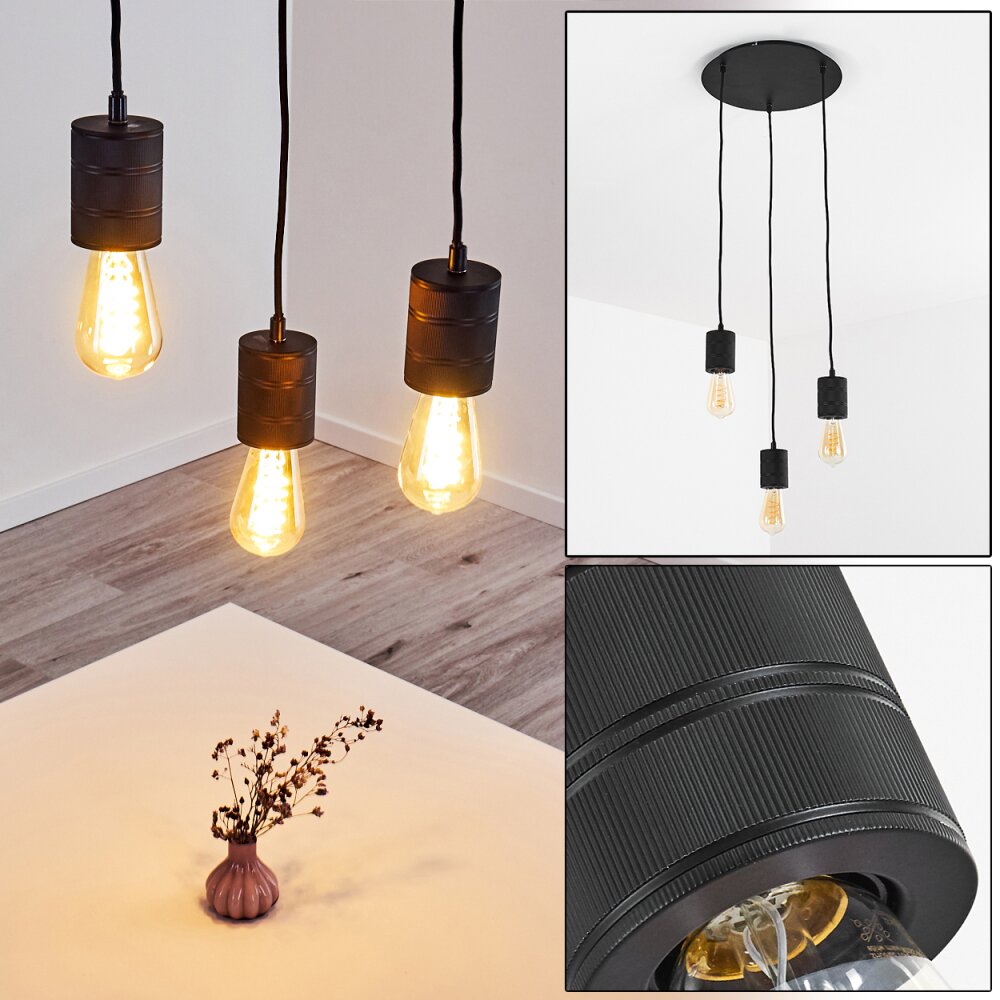 Ajaccio Lámpara Colgante Negro, 3 luces main product photo