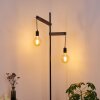 Aarhus Lámpara de Pie Madera oscura, Negro, 2 luces