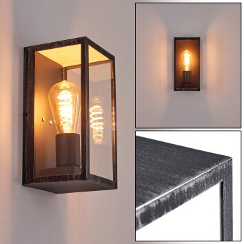 Hamra Aplique para exterior Negro, Plata, 1 luz