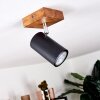 Zuoz Lámpara de Techo Madera clara, 1 luz