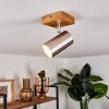 Zuoz Lámpara de Techo Madera clara, 1 luz