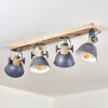 Orny Lámpara de Techo Gris, Madera clara, 4 luces