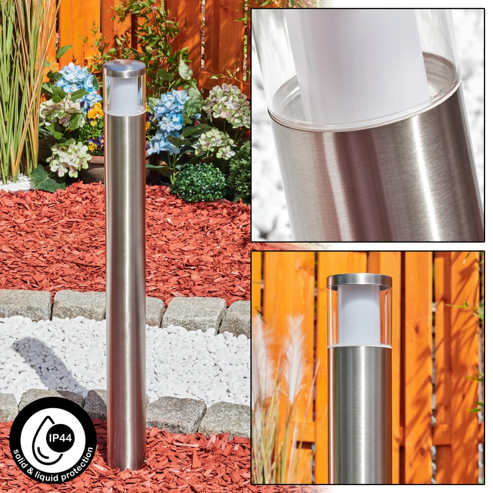 Leon Poste de Jardín LED Níquel-mate, 1 luz main product photo