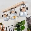 Orny Lámpara de Techo Madera clara, Plata, 3 luces