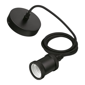 Philips Cord Lámpara Colgante Negro, 1 luz