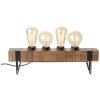 Brilliant Woodhill Lámpara de mesa Madera oscura, Negro, 4 luces